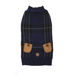 Dogwalk Trui Patch Pockets, kleur blauw Dogwalk Trui Patch Pockets, kleur blauw